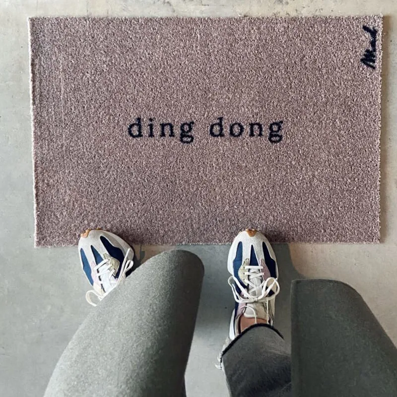 Türvorleger Schriftzug ding dong Anna