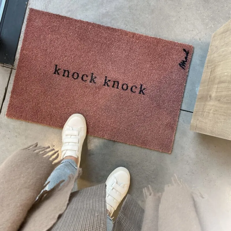 Türvorleger Schriftzug knock knock Amira