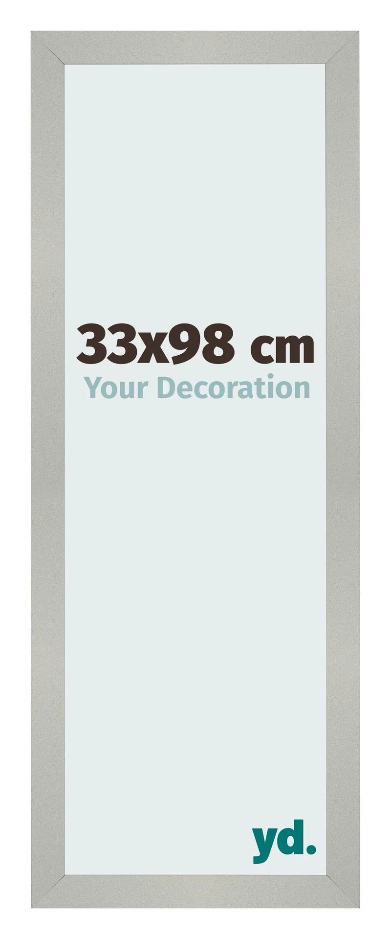 Bilderrahmen 33x98 cm - Silber Matt - MDF - Bologna