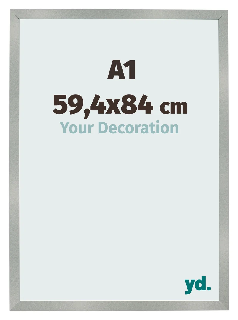 Bilderrahmen A1 - 59,4x84 cm - Aluminium Gebürstet - MDF - Bologna