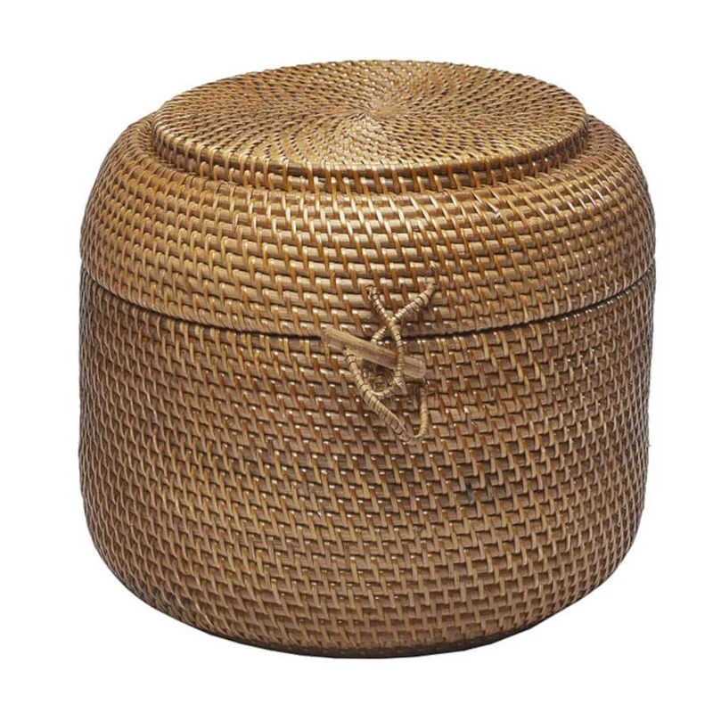 Rattan Korb mit Deckel Cino