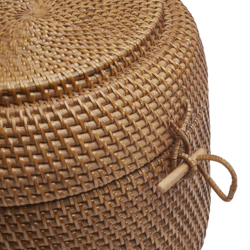 Rattan Korb mit Deckel Cino