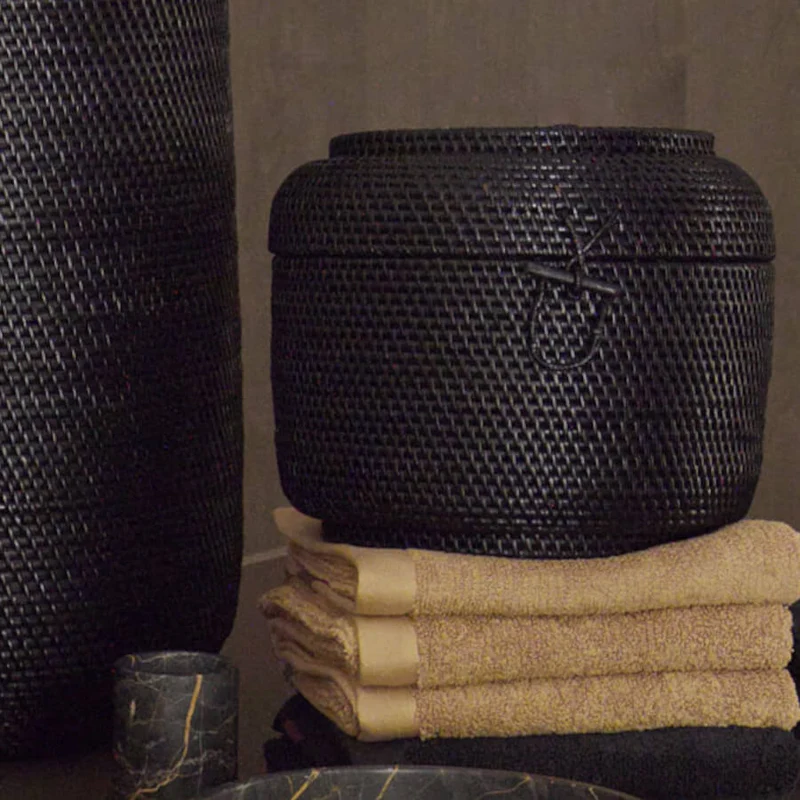 Rattan Korb mit Deckel Cino