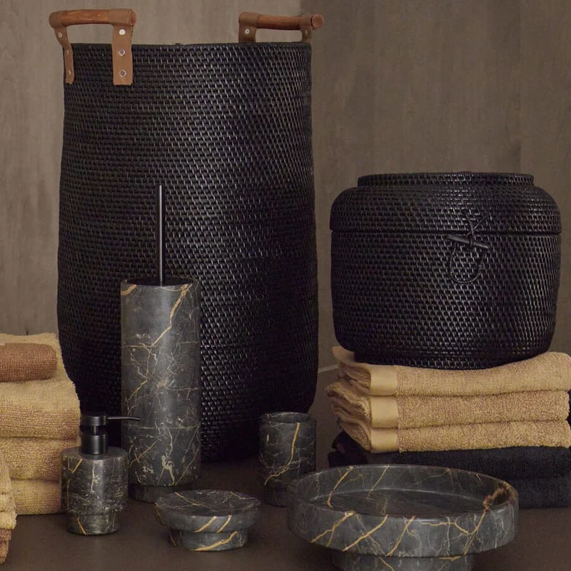 Rattan Korb mit Deckel Cino