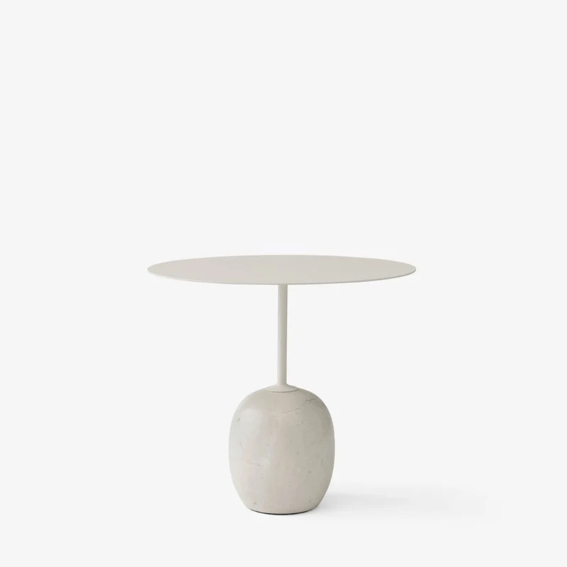 Beistelltisch Lato LN9 oval Ivory/Crema Diva - &Tradition