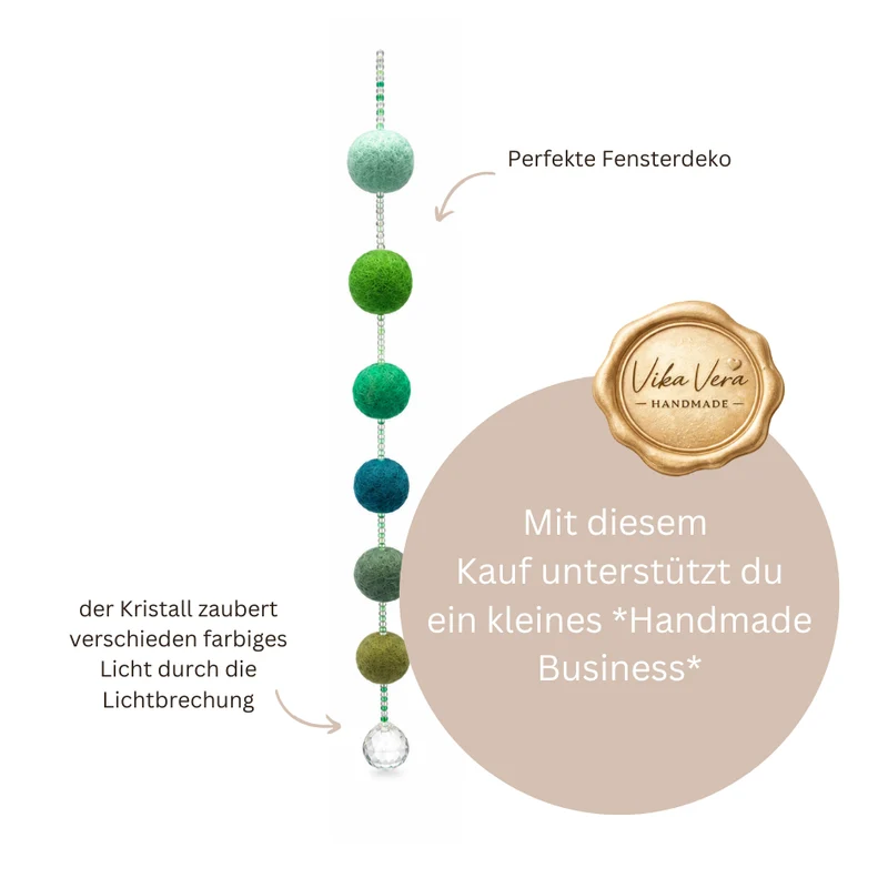 Fensterdeko - Lichtfänger grün