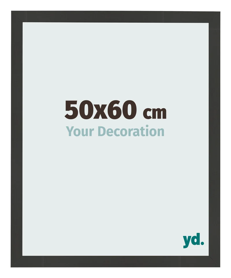 Bilderrahmen 50x60 cm - Schwarz Gemasert - MDF - Bologna