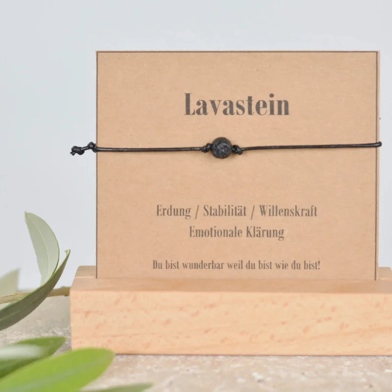 Armband - Leder mit Lava
