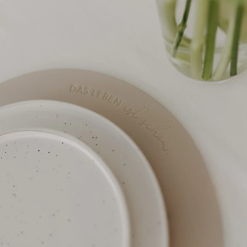 Platzset - Das Leben Creme - wendbar
