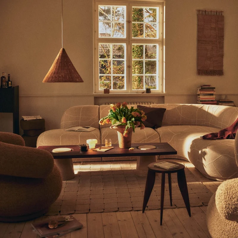 Beistelltisch Feve - Walnuss - Ferm Living