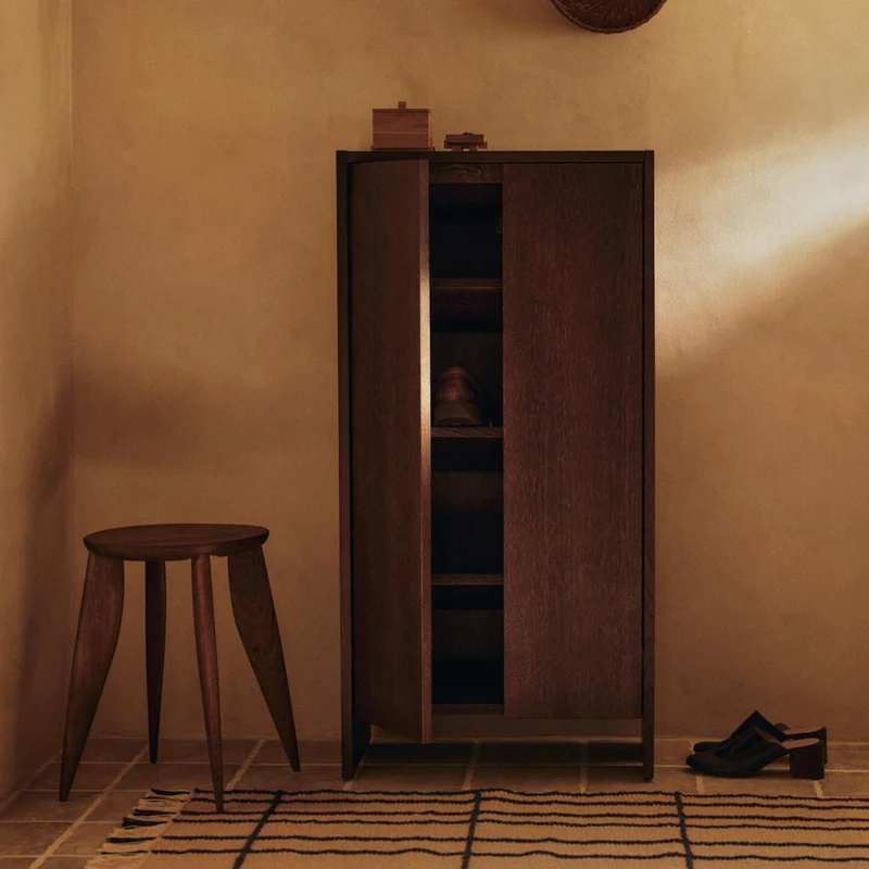 Beistelltisch Feve - Walnuss - Ferm Living