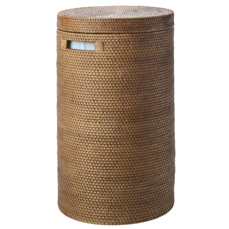 Wäschekorb Rattan mit Deckel Cino