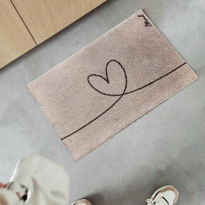 Eingangsmatte beige Herz Cezan