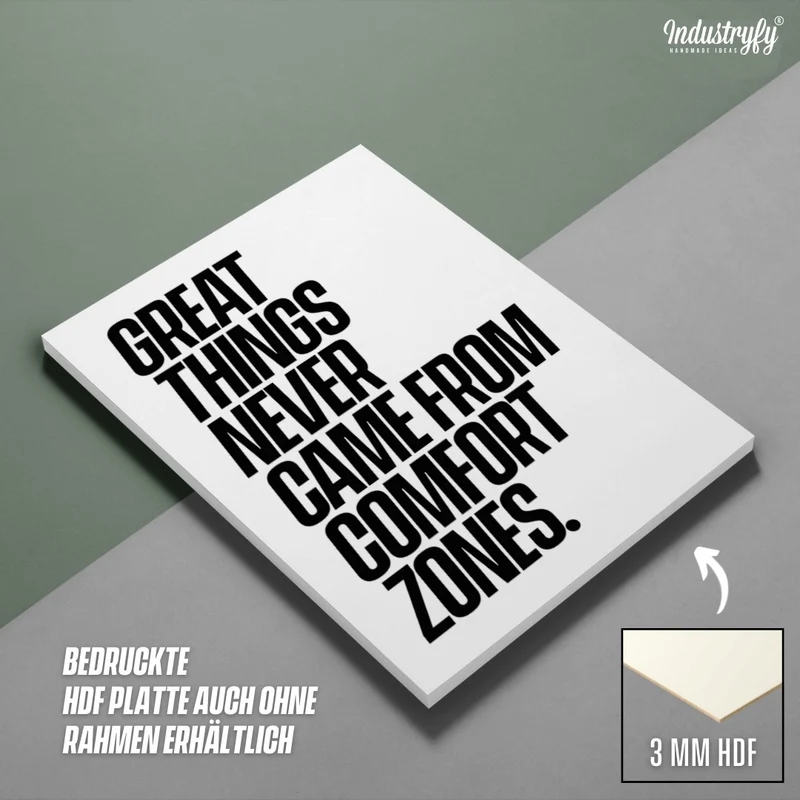 Motivationsschild | Comfort Zone