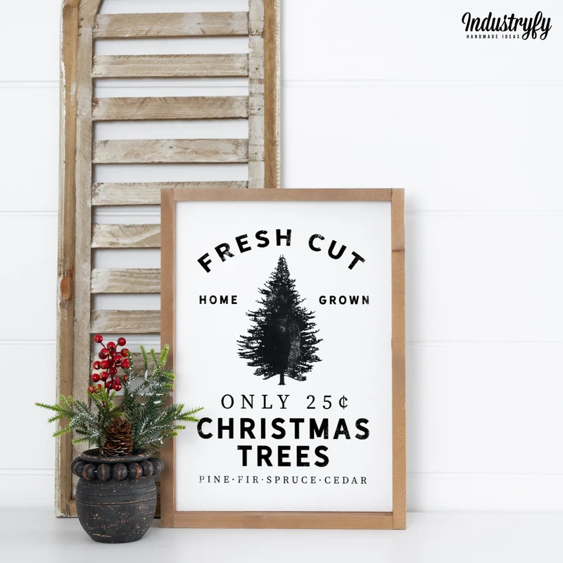 Landhaus Schild | Fresh cut christmas trees
