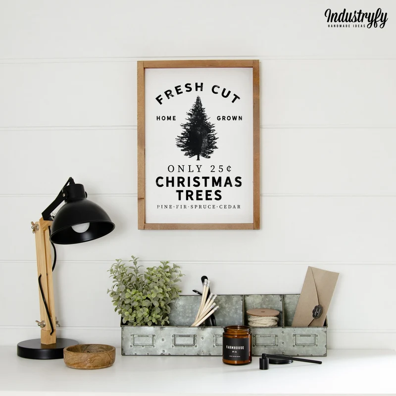 Landhaus Schild | Fresh cut christmas trees