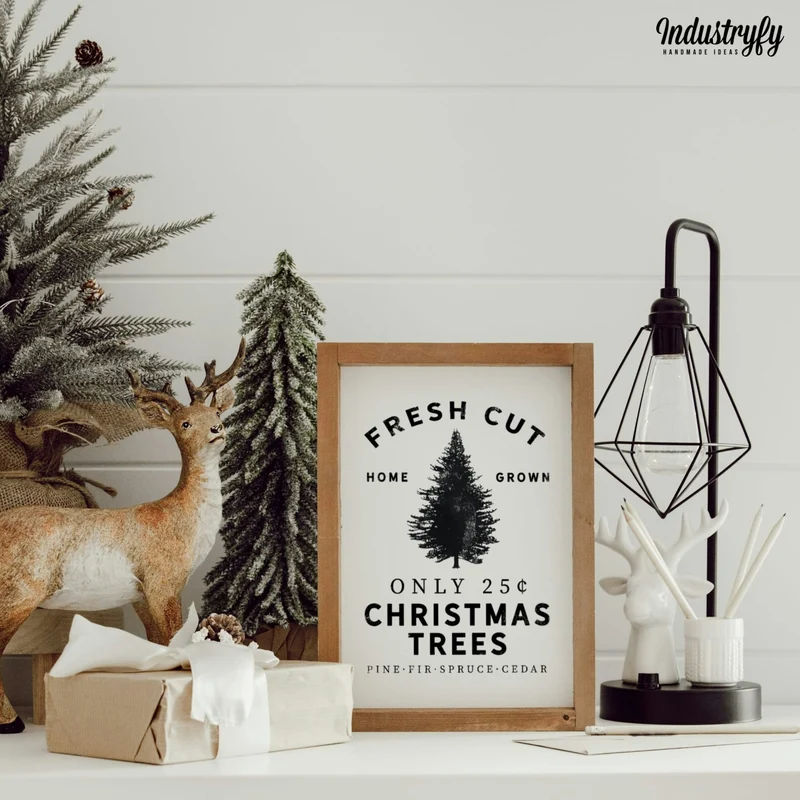 Landhaus Schild | Fresh cut christmas trees