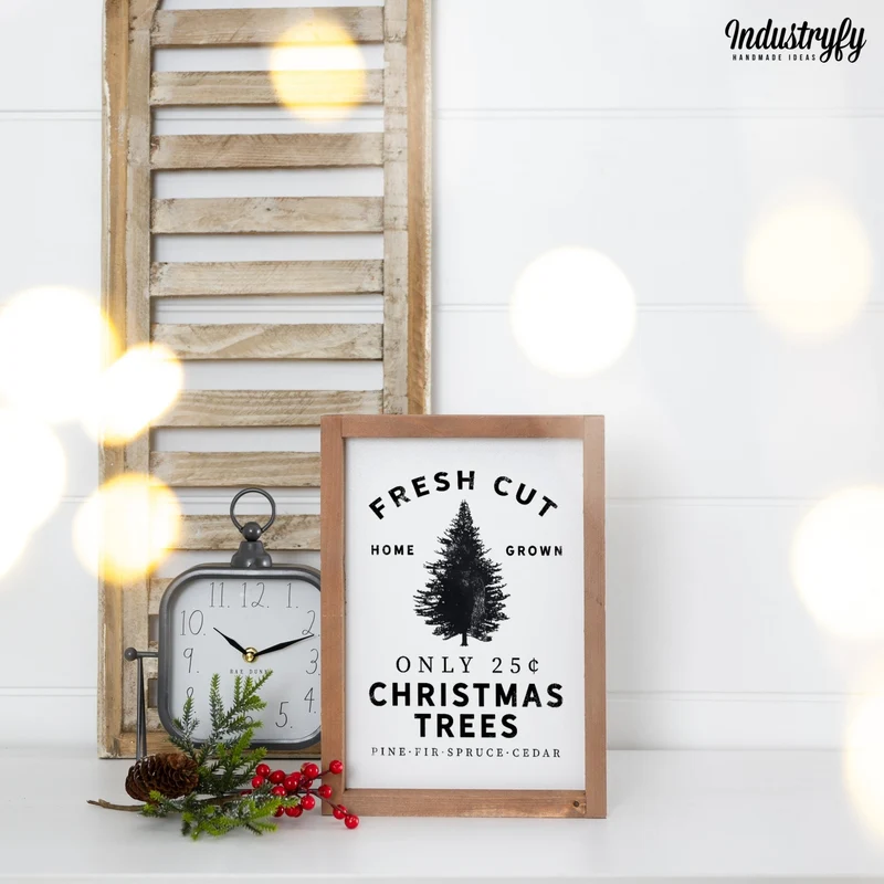 Landhaus Schild | Fresh cut christmas trees