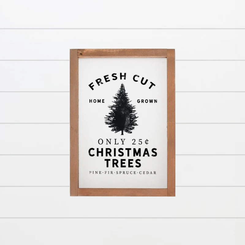 Landhaus Schild | Fresh cut christmas trees