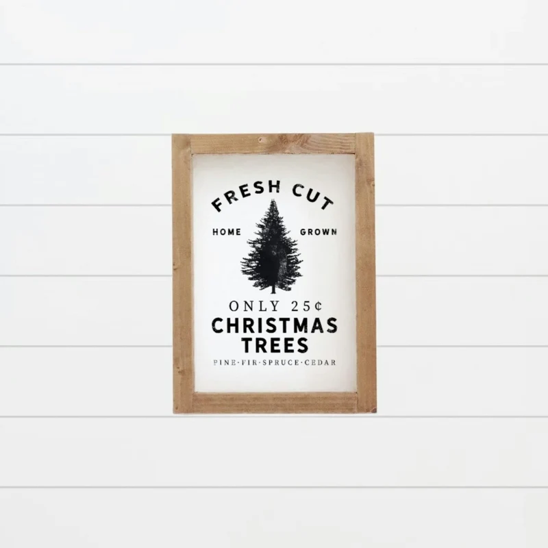 Landhaus Schild | Fresh cut christmas trees