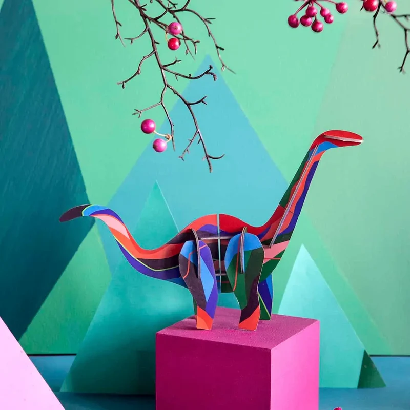 Studio Roof Diplodocus – 3D Dinosaurier Bastelset im Briefkastenformat