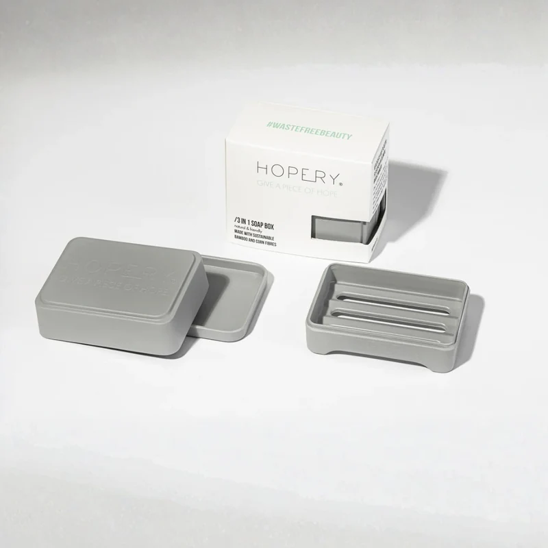 Seifenschale - 3in1 aus Bambus Mais – GREY