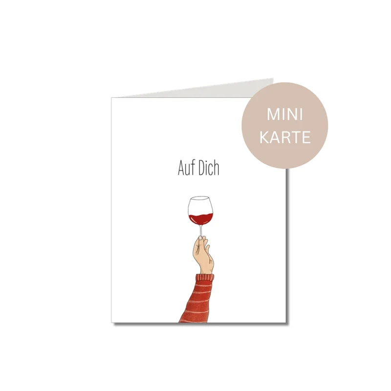 Mini Karte - Doppelkarte - Auf Dich
