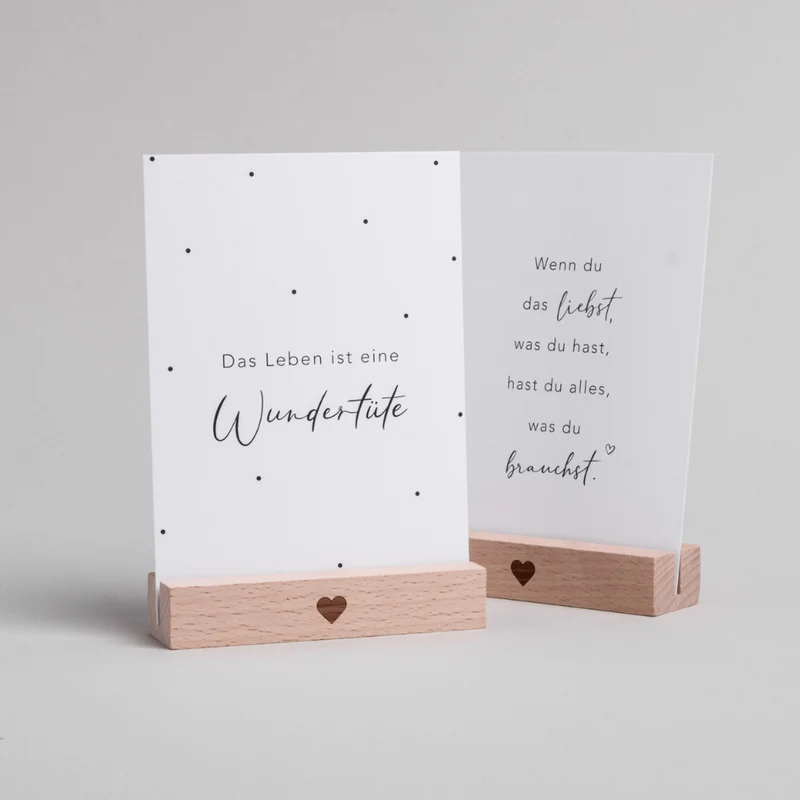 Kartenhalter - Natur Herz