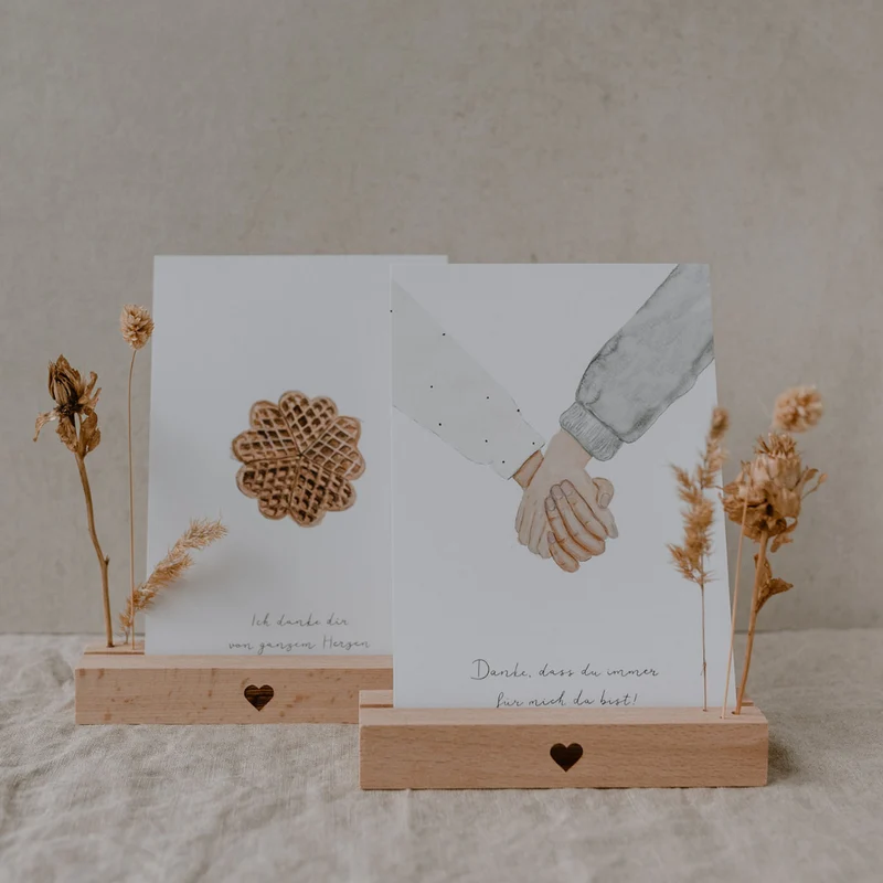 Karten- & Blumenhalter • Herz
