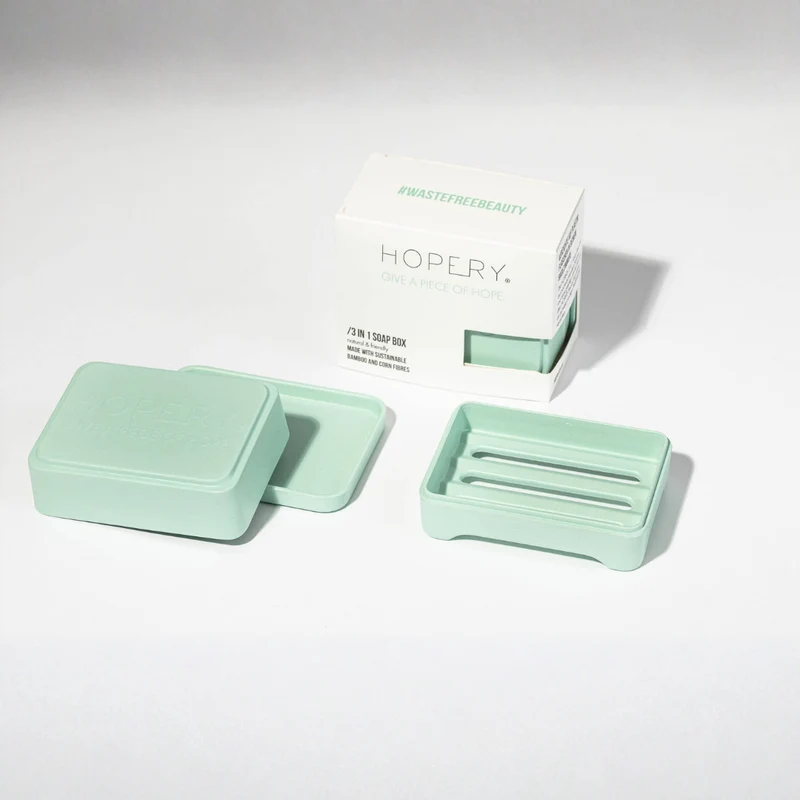 Seifenschale - 3in1 aus Bambus Mais - MINT