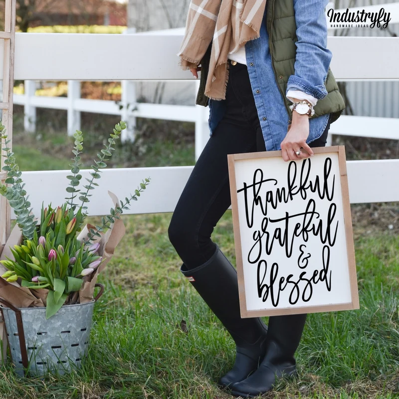 Landhaus Schild | thankful, grateful & blessed