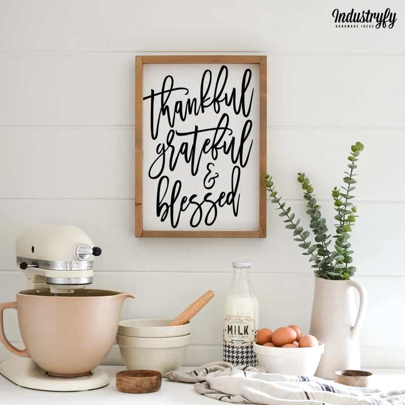 Landhaus Schild | thankful, grateful & blessed