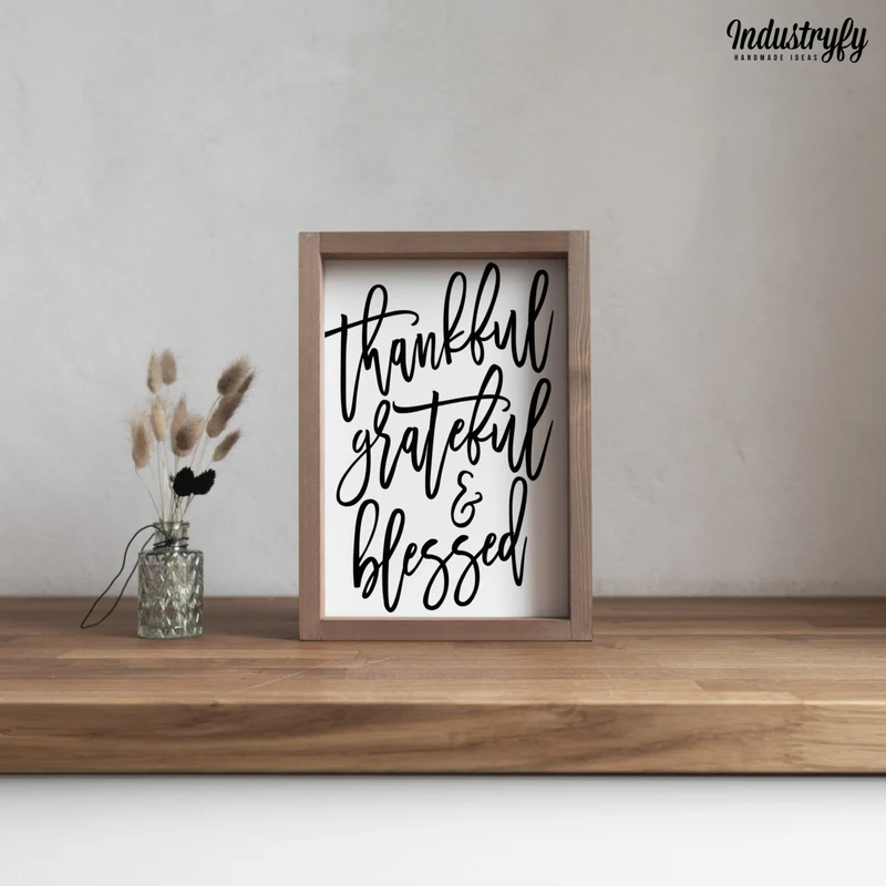 Landhaus Schild | thankful, grateful & blessed