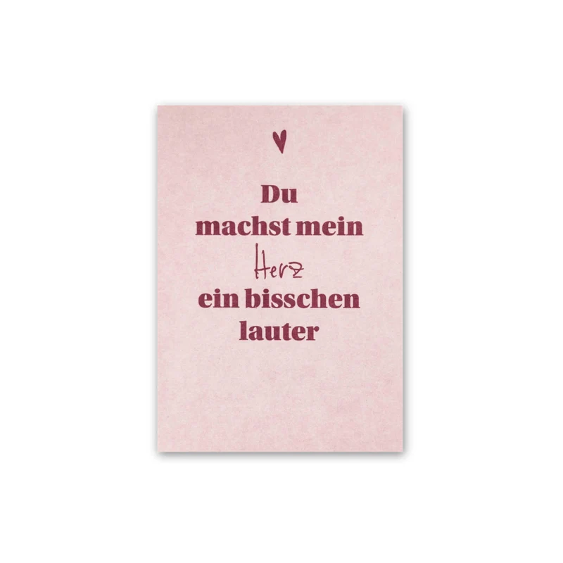 Postkarte • Du machst mein Herz lauter