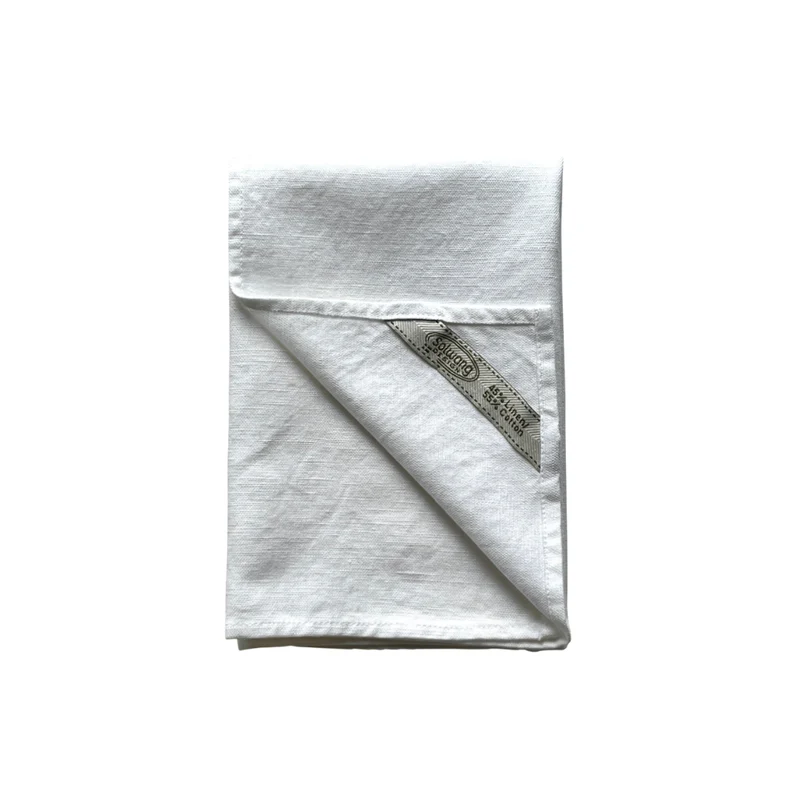 Serviette Leinen - weiss