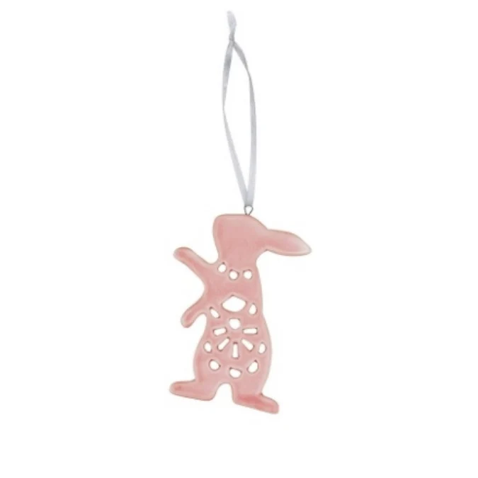 Rabbit Ornament hanging • pale pink