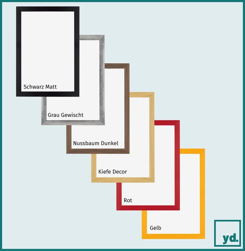 Bilderrahmen 20x28 cm - Hellblau Gewischt - MDF - Mura