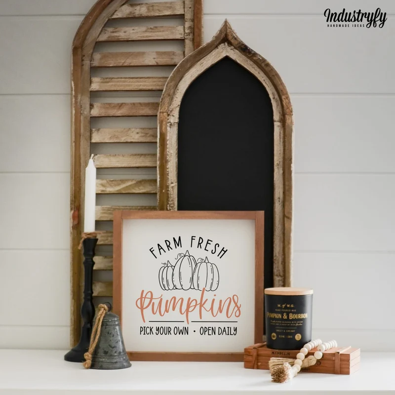 Landhaus Schild | Farm fresh pumpkins No5