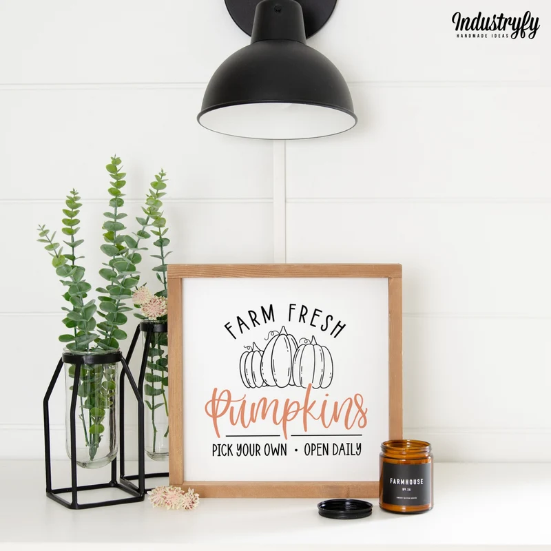 Landhaus Schild | Farm fresh pumpkins No5