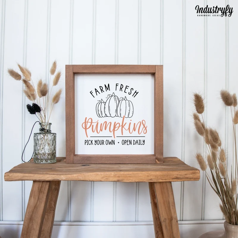 Landhaus Schild | Farm fresh pumpkins No5