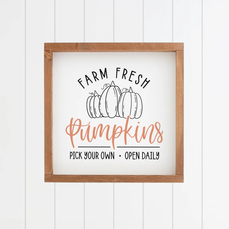 Landhaus Schild | Farm fresh pumpkins No5