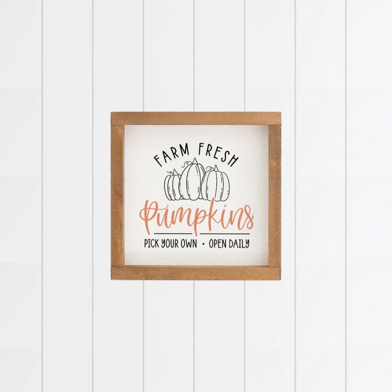 Landhaus Schild | Farm fresh pumpkins No5