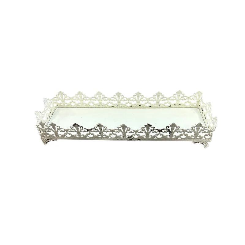 Metall Tablett Shabby Chic – S - 40 x 12 x 8 cm