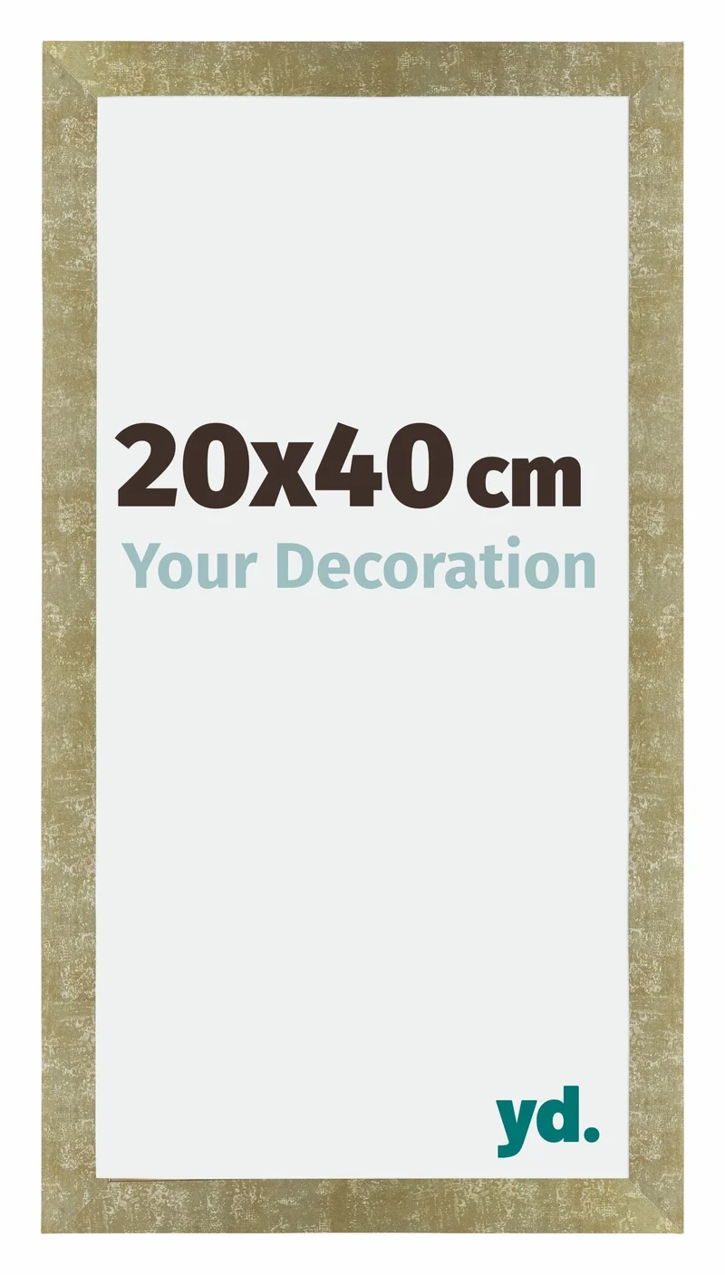 Bilderrahmen 20x40 cm - Gold Antik - MDF - Mura