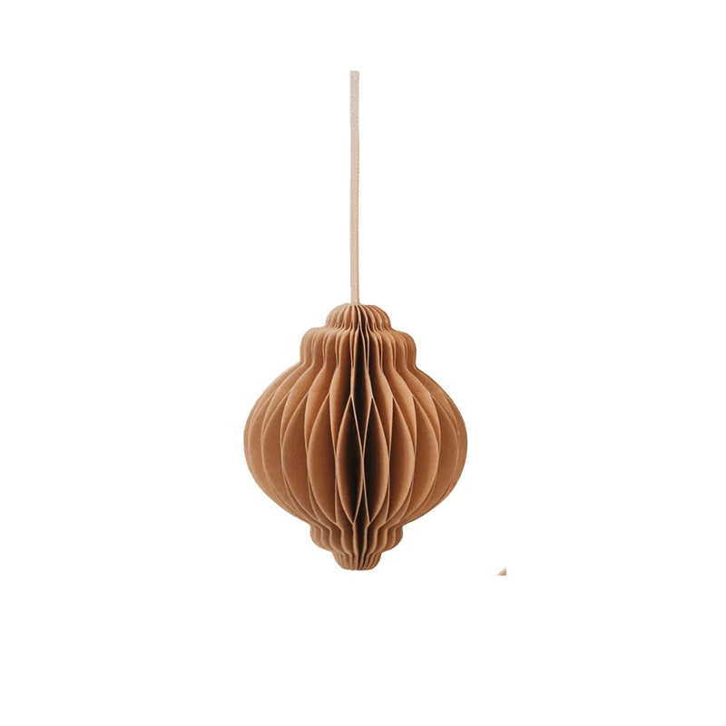 Papierkugeln - braun - faltbar - 10 cm