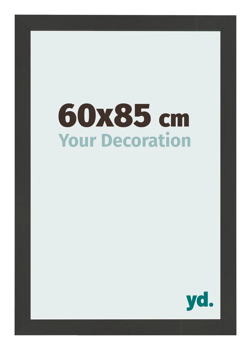 Bilderrahmen 60x85 cm - Schwarz Gemasert - MDF - Bologna