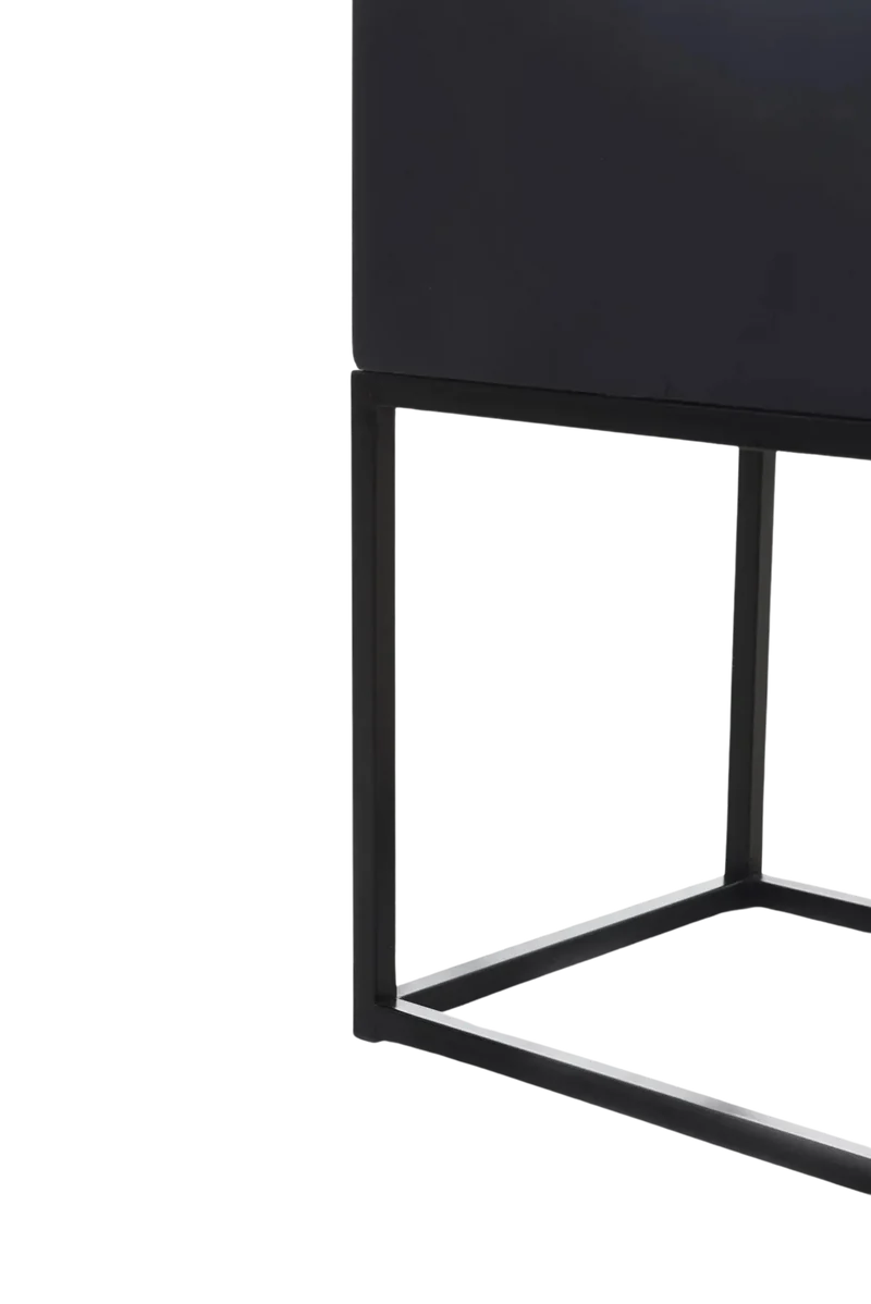 Pflanzkübel - Sefa | 80x40x40 cm, Schwarz, Anthrazit