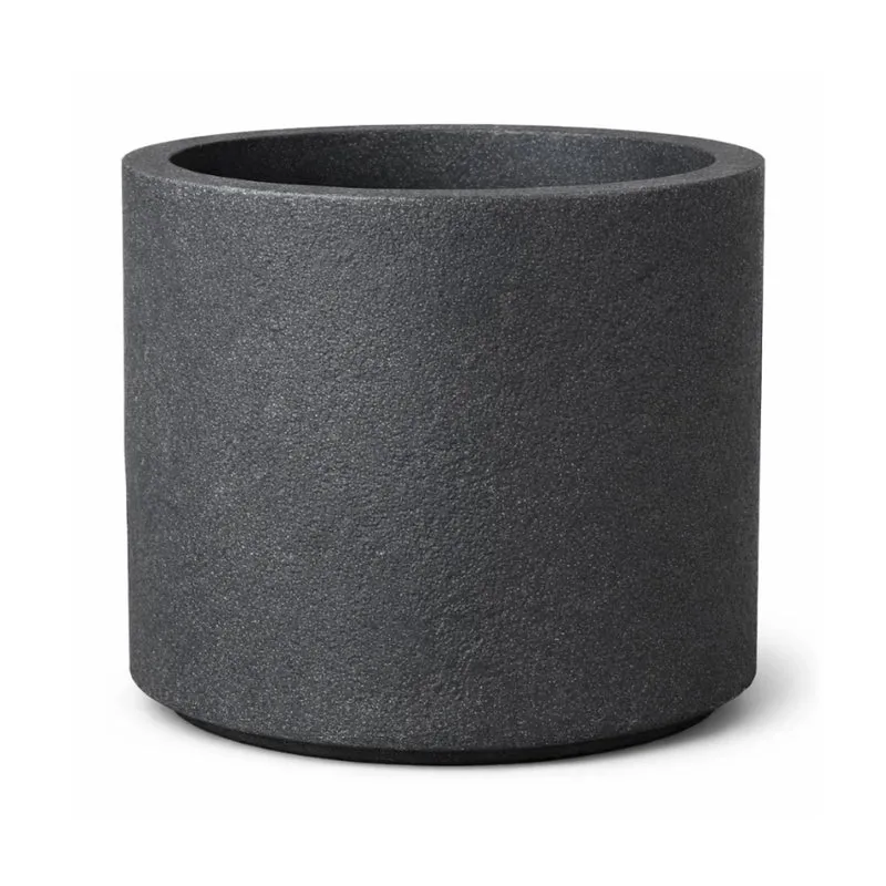 Pflanzkübel LUZERN Granit Schwarz | 39x33 cm
