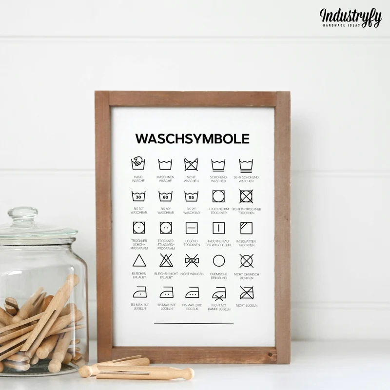 Landhaus Schild | Waschsymbole
