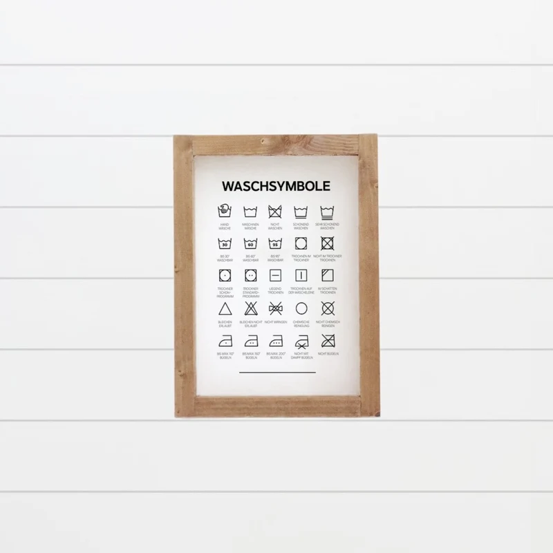 Landhaus Schild | Waschsymbole